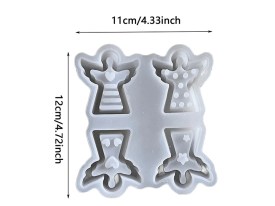 Molde silicona 4 angelitos diferentes diseños